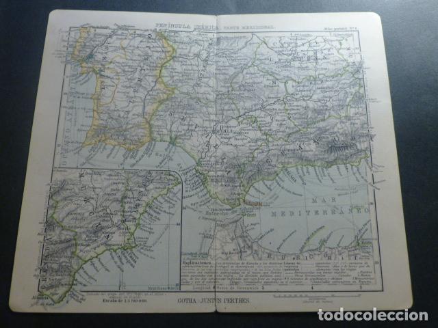 Alte Dokumente: PLANO DE LA PARTE MERIDIONAL DE LA PENINSULA IBERICA 19,5 X 17 CMTS