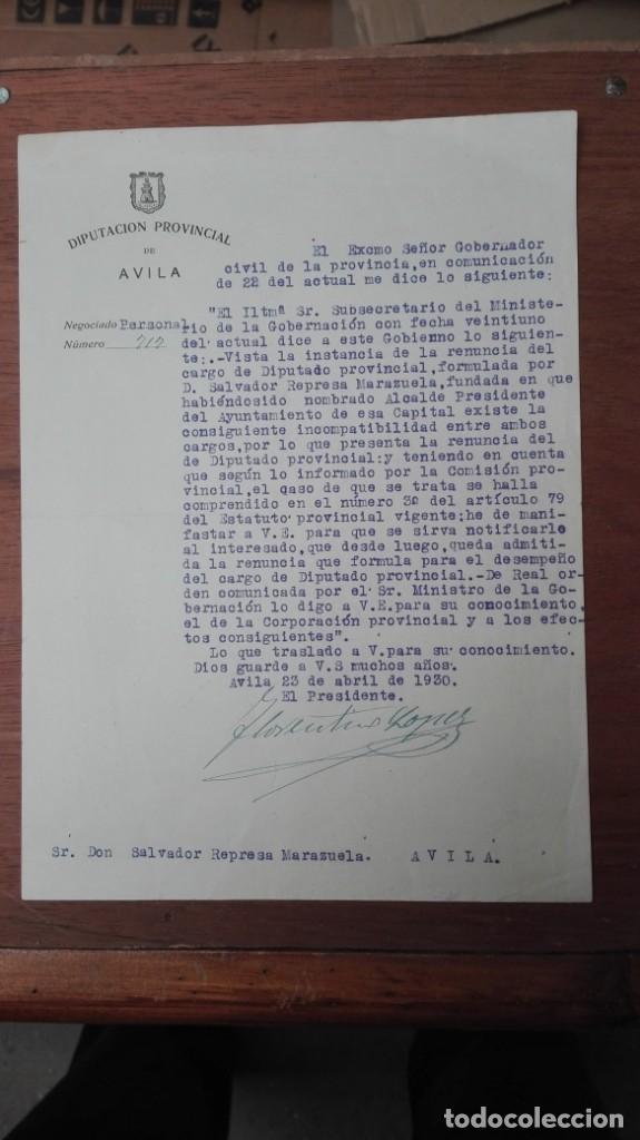 Documentos antiguos: Diputaci&oacute;n Provincial de &Aacute;vila 23 de abril de 1930