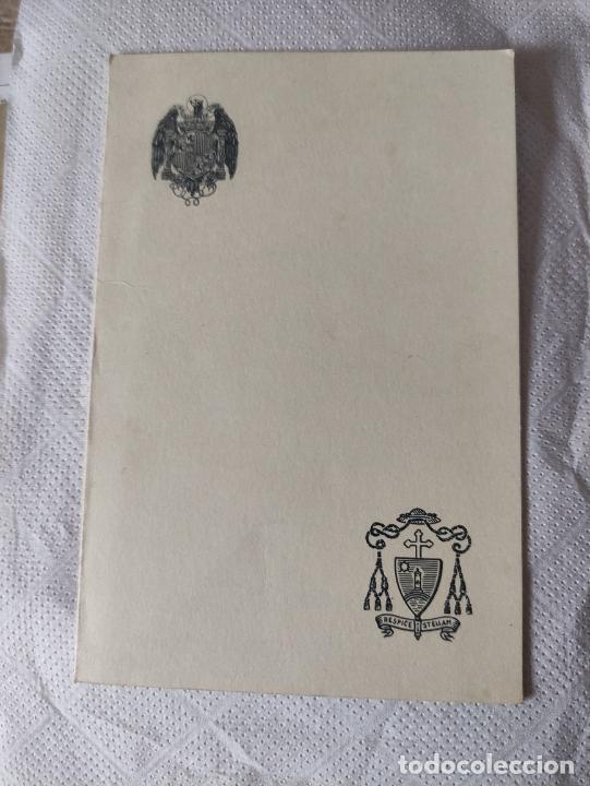 Documentos antiguos: INVITACION CEREMONIA DE CONSAGRACION NUEVA CATEDRAL VITORIA 1969 16X11