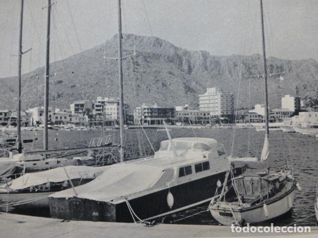 Old Documents: PUERTO DE POLLENSA MALLORCA LAMINA HUECOGRABADO A&Ntilde;OS 50