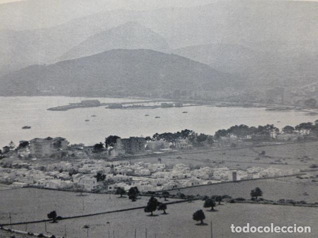 Documentos antiguos: POLLENSA MALLORCA LA BAH&Iacute;A ANTIGUA L&Aacute;MINA HUECOGRABADO A&Ntilde;OS 50