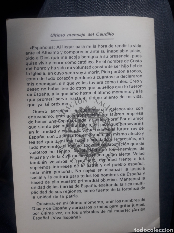Documentos antiguos: Recordatorio funerario de Francisco Franco Bahamonte - Foto 3