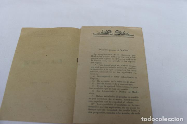 Documentos antiguos: PROGRAMA DE MEDICOS DE LA MARINA CIVIL, GUADALAJARA 1924 - Foto 3