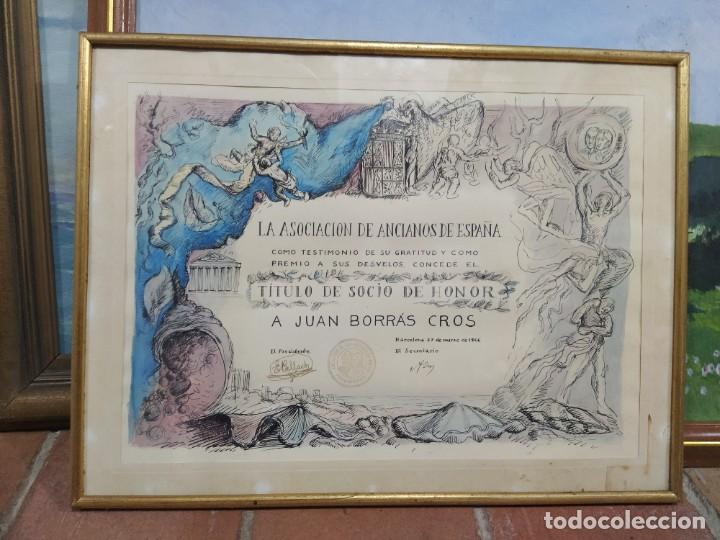 Documentos antiguos: Diploma ancianos de Espa&ntilde;a 1966 - Foto 1
