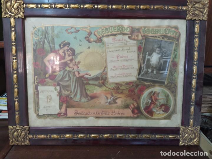 Documentos antiguos: Recuerdo de Nacimiento 1913 - Foto 1