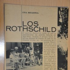 Documentos antiguos: CINCO HOJAS REVISTA ANTIGUA LOS ROTHSCHILD REPORTAJE Y FOTOS