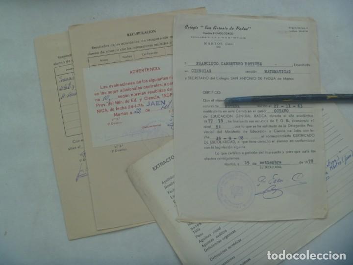 Documentos antiguos: COLEGIO SAN ANTONIO DE PADUA ( MARTOS, JAEN ) Y MACARENA ( SEVILLA ): LOTE DE 4 DOCUMENTOS, 1977-78
