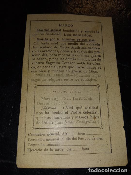 Documentos antiguos: APOSTOLADO DE LA ORACION MES DE MARZO - Foto 2