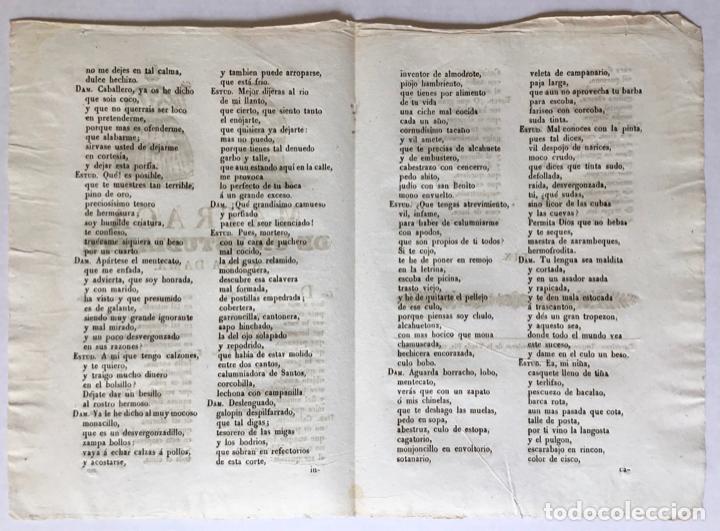 Documentos antiguos: MATRACA DE UN ESTUDIANTE A UNA DAMA. - Foto 2