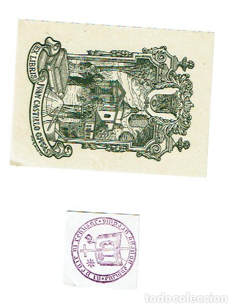 Documentos antiguos: 2 ex-libris, ex libris, exlibris de Madrid - Foto 1