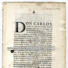 Documentos antiguos: [REAL CEDULA. EXTREMADURA, FOMENTO DE LA AGRICULTURA. 1767] CARLOS III.