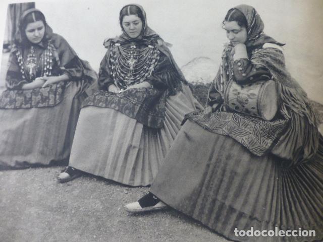 Alte Dokumente: IBIZA BALEARES PAYESAS CON TRAJE T&Iacute;PICO ANTIGUA LAMINA HUECOGRABADO A&Ntilde;OS 40