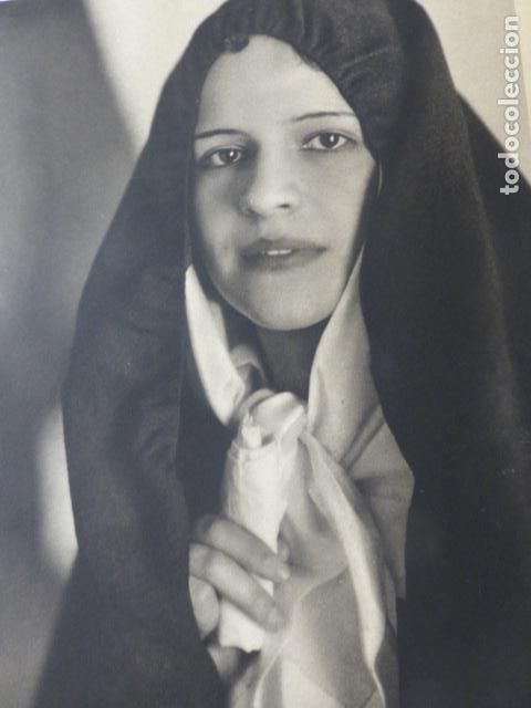 Alte Dokumente: PUEBLA DE GUZM&Aacute;N HUELVA MUJER CON TRAJE DE COBIJADA ANTIGUA LAMINA HUECOGRABADO A&Ntilde;OS 40