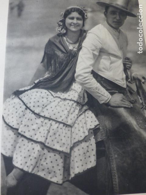 Documenti antichi: EL ROCIO HUELVA PAREJA ANTIGUA LAMINA HUECOGRABADO A&Ntilde;OS 40