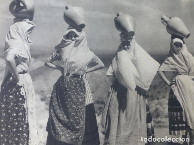 Documentos antiguos: MOJACAR ALMERIA AGUADORAS ANTIGUA LAMINA HUECOGRABADO A&Ntilde;OS 40