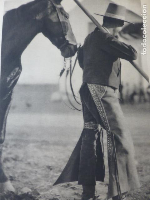 Alte Dokumente: ANDALUC&Iacute;A VAQUERO ANTIGUA LAMINA HUECOGRABADO A&Ntilde;OS 40
