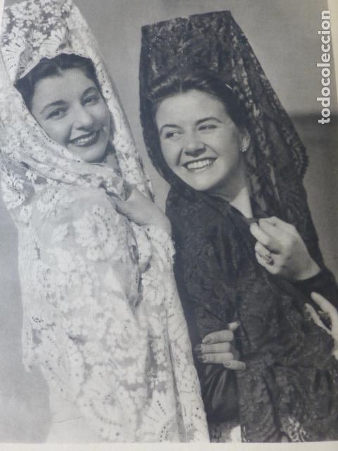 Documenti antichi: MANTILLAS ANTIGUA LAMINA HUECOGRABADO A&Ntilde;OS 40