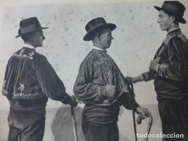 Documentos antiguos: ALDEADAVILA SALAMANCA MOZOS ANTIGUA LAMINA HUECOGRABADO A&Ntilde;OS 40