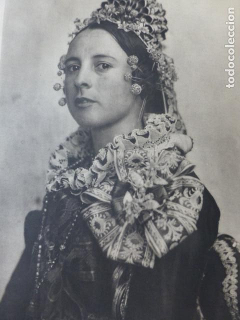 Documenti antichi: NAVALC&Aacute;N TOLEDO MUJER ANTIGUA LAMINA HUECOGRABADO A&Ntilde;OS 40