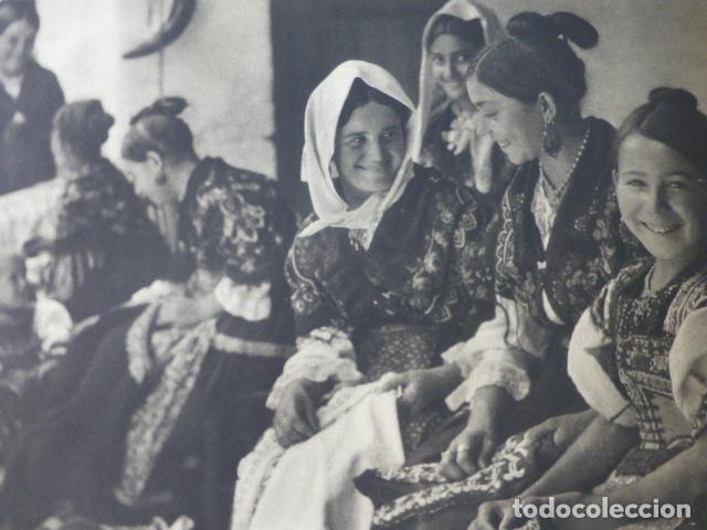 Alte Dokumente: LAGARTERA TOLEDO MUJERES ANTIGUA LAMINA HUECOGRABADO A&Ntilde;OS 40