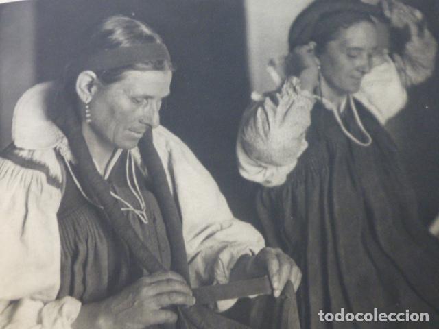 Documentos antiguos: ANS&Oacute; HUESCA TIPOS ANTIGUA LAMINA HUECOGRABADO A&Ntilde;OS 40