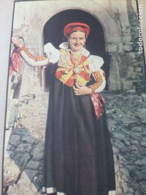 Documentos antiguos: ANS&Oacute; HUESCA TIPOS ANTIGUA LAMINA HUECOGRABADO A&Ntilde;OS 40