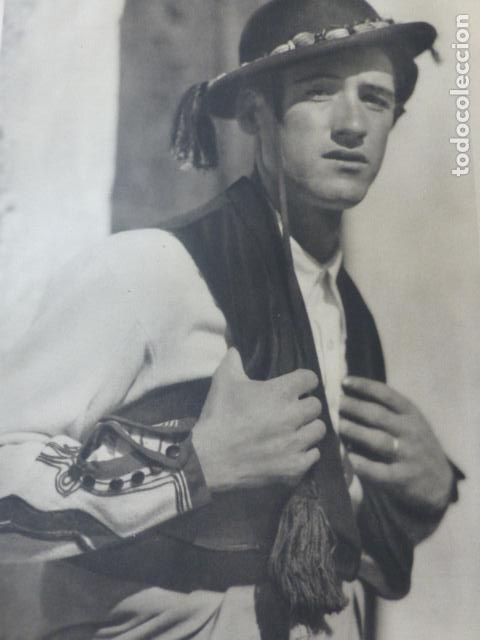 Documentos antiguos: ANS&Oacute; HUESCA TIPOS ANTIGUA LAMINA HUECOGRABADO A&Ntilde;OS 40