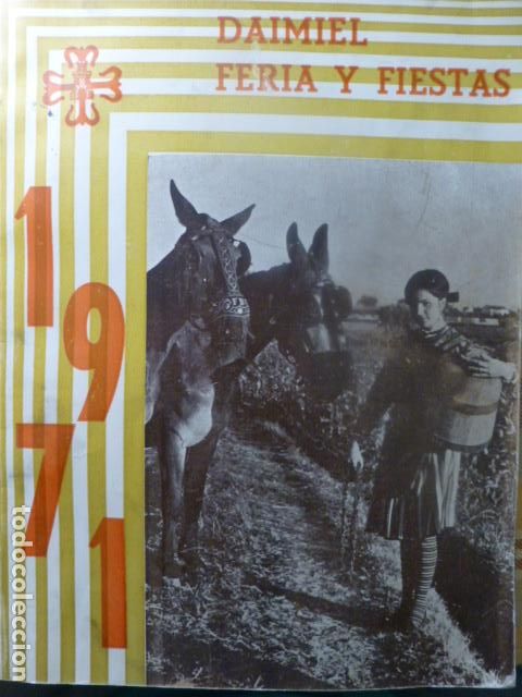 Documentos antiguos: DAIMIEL CIUDAD REAL PROGRAMA DE FERIA Y FIESTAS 1971 - Foto 1
