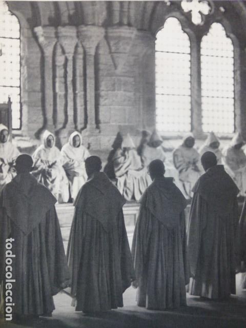 Documents Anciens: POBLET TARRAGONA MONASTERIO CONFESI&Oacute;N ANTIGUA LAMINA HUECOGRABADO A&Ntilde;OS 50