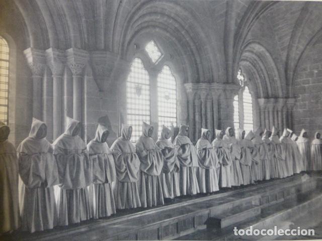 Alte Dokumente: POBLET TARRAGONA MONASTERIO ANTIGUA LAMINA HUECOGRABADO A&Ntilde;OS 50