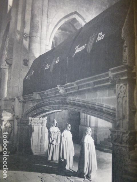 Documents Anciens: POBLET TARRAGONA MONASTERIO CONFESI&Oacute;N ANTIGUA LAMINA HUECOGRABADO A&Ntilde;OS 50