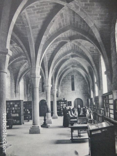 Alte Dokumente: POBLET TARRAGONA MONASTERIO CONFESI&Oacute;N ANTIGUA LAMINA HUECOGRABADO A&Ntilde;OS 50