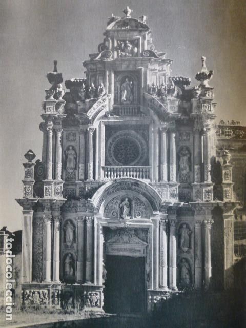 Alte Dokumente: JEREZ DE LA FRONTERA SANTA MAR&Iacute;A DE LA DEFENSI&Oacute;N ANTIGUA LAMINA HUECOGRABADO A&Ntilde;OS 50