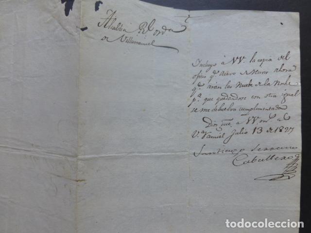 Old Documents: VILLARRAMIEL Y CAPILLAS PALENCIA CARTA OFICIO 1827