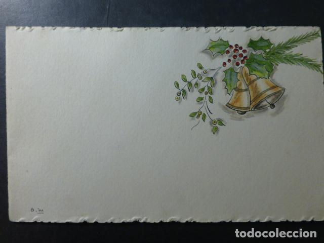 Documentos antiguos: FELICITACI&Oacute;N NAVIDAD PINTADA A MANO