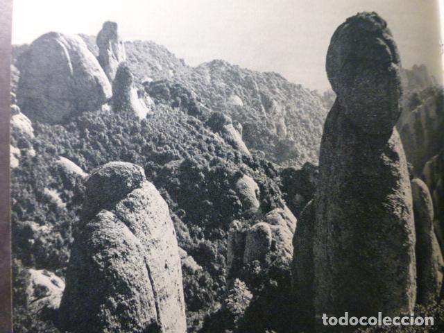 Old Documents: MONTSERRAT BARCELONA ANTIGUA LAMINA HUECOGRABADO A&Ntilde;OS 50