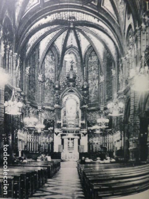 Documents Anciens: MONTSERRAT BARCELONA ANTIGUA LAMINA HUECOGRABADO A&Ntilde;OS 50