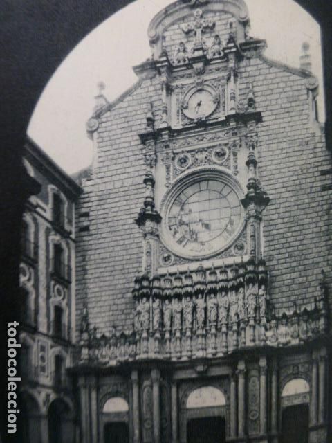 Old Documents: MONTSERRAT BARCELONA ANTIGUA LAMINA HUECOGRABADO A&Ntilde;OS 50