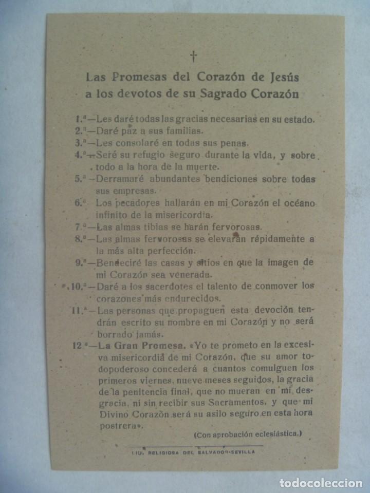 Documentos antiguos: PASQUIN RELIGIOSO: LAS PROMESAS DEL CORAZON DE JESUS A LOS DEVOTOS DE SU SAGRADO CORAZON. SEVILLA