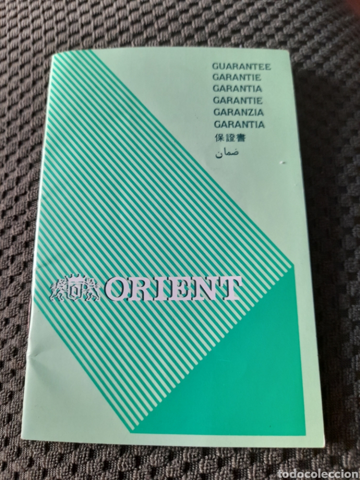 Documentos antiguos: GARANT&Iacute;A RELOJ ORIENT 1987 NUEVA - Foto 1