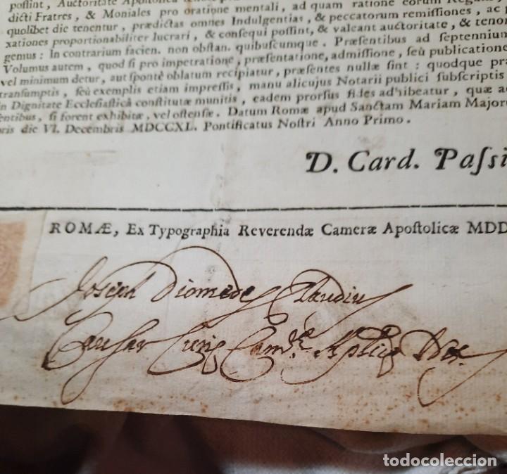 Documentos antiguos: Bula papal BENEDICTUS XIV, de 1.740 - Foto 5