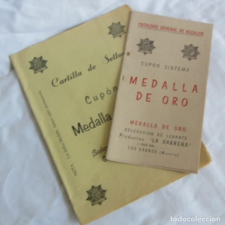 Documenti antichi: Cat&aacute;logo + cartilla de cupones vacia Medalla de oro Los Garres Murcia