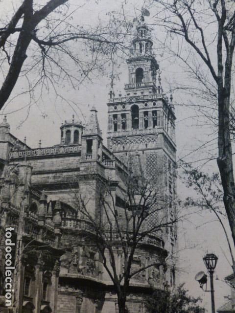 Documentos antigos: SEVILLA LA GIRALDA HUECOGRABADO 1958
