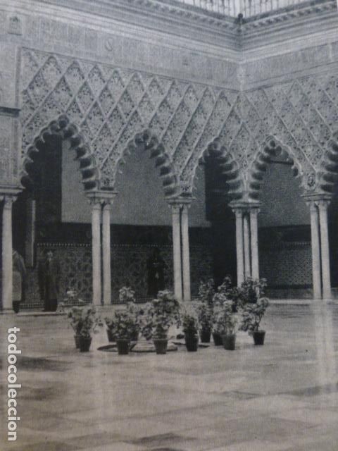 Documentos antiguos: SEVILLA EL ALCAZAR REAL HUECOGRABADO 1958