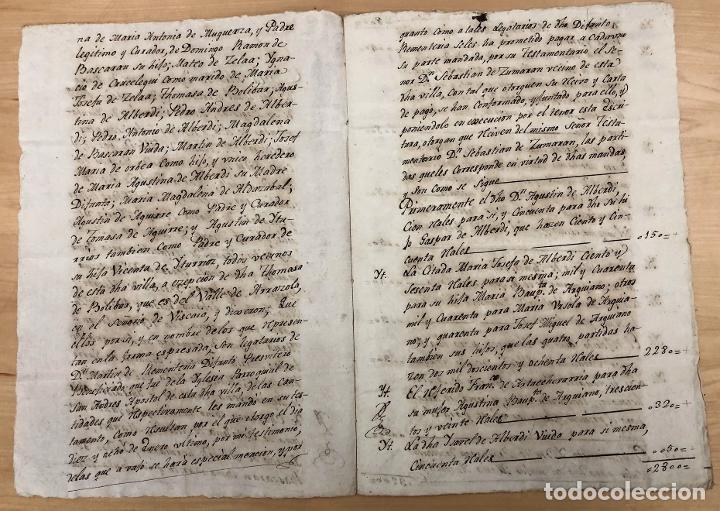 Documentos antiguos: TESTAMENTO VECINO DE EIBAR, GIPUZKOA. A&Ntilde;O 1802 - Foto 2