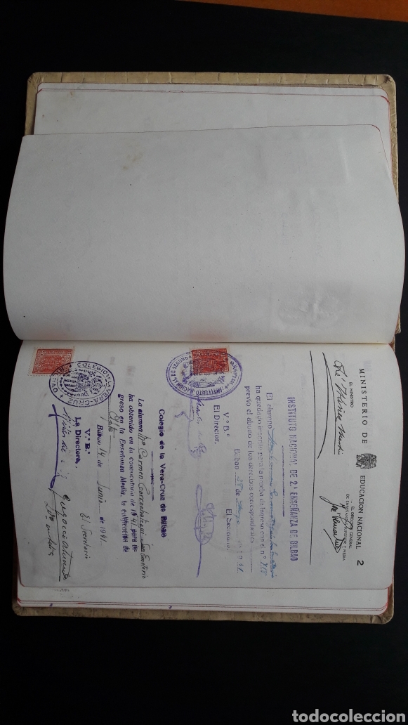 Documentos antiguos: Libro calificaci&oacute;n escolar a&ntilde;os 1941 al 1948. - Foto 3