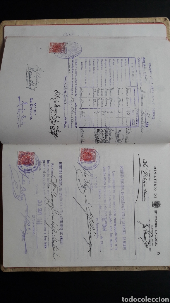 Documentos antiguos: Libro calificaci&oacute;n escolar a&ntilde;os 1941 al 1948. - Foto 4
