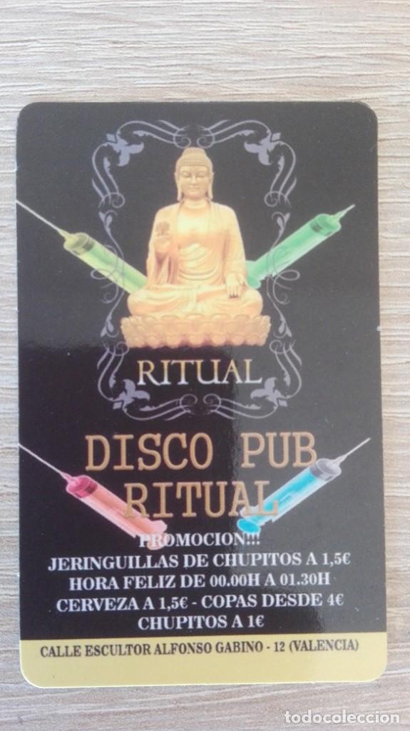 Documentos antiguos: TARJETA DE PUBLICIDAD DISCO PUB RITUAL DE VAL&Egrave;NCIA-A&Ntilde;O 2016.