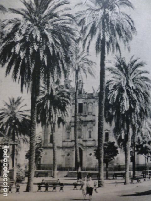 Old Documents: HUELVA PLAZA DEL CONVENTO DE LA MERCED LAMINA HUECOGRABADO A&Ntilde;OS 50