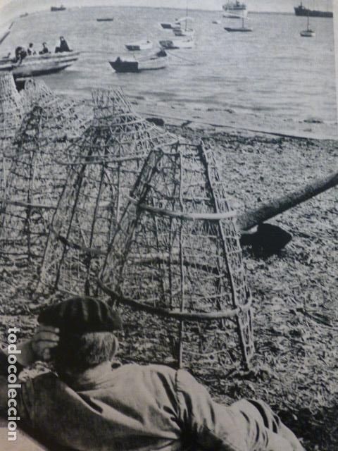 Alte Dokumente: HUELVA PESCADOR EN LA RIA LAMINA HUECOGRABADO A&Ntilde;OS 50